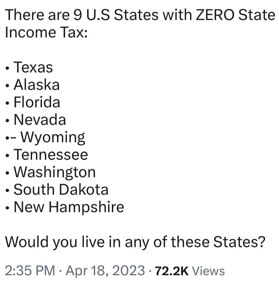 Income Tax Free States Investment Watch Income Tax Free States Investment Watch